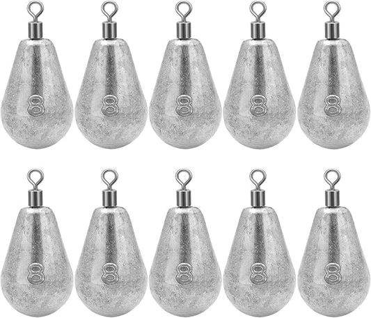 Long Casting Swivel Bell Sinkers Fishing Weights Drop Shot Weights with Swivels Fishing Lead Sinker 1/2oz 3/4oz 1oz 2oz 3oz