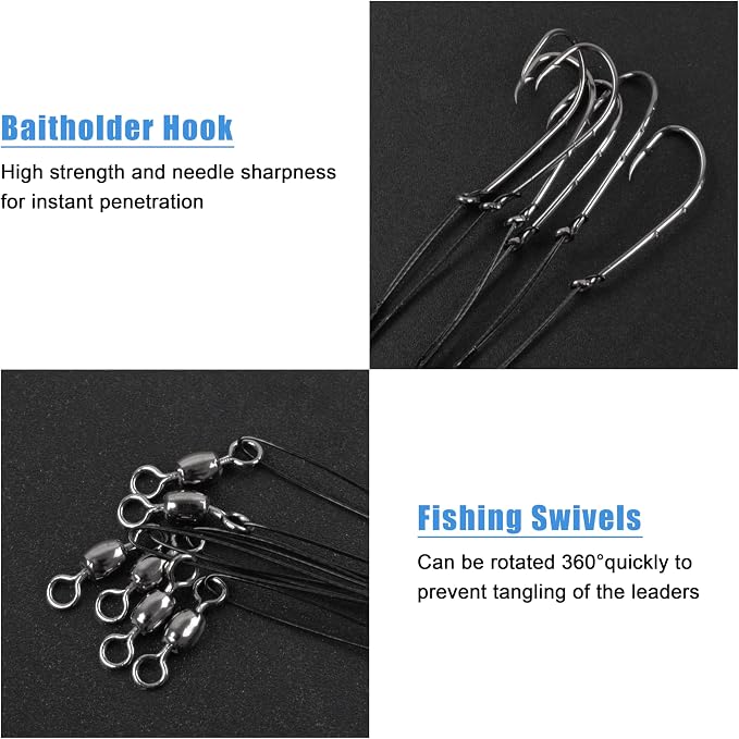 Saltwater Surf Starter Fishing Tackle Kit - 98pcs Surf Fishing Rig Fish Finder Rig Live Bait Rigs Pyramid Weights Fishing Hooks Swivels Sinker Slider Surf Begginner Fishing Tackle Accessories