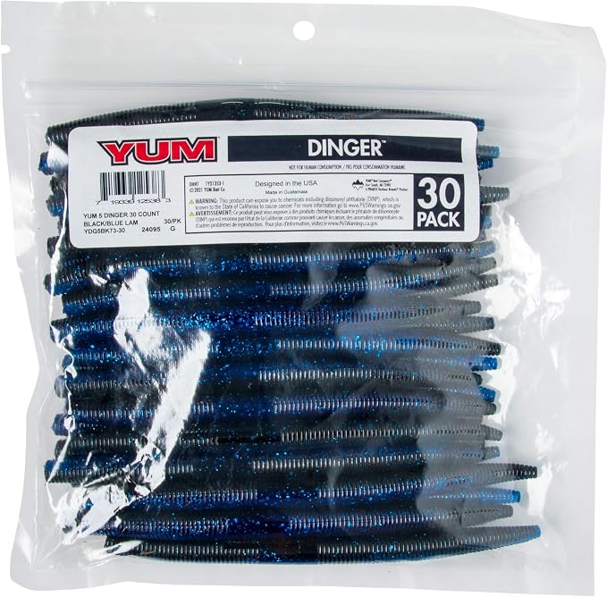 Yum Lures Dinger 5" Bulk 30-Pack
