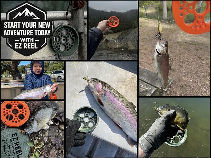 EZ Reel Fishing Kit – Pocket Size Handline Fishing Reel | Ultimate Compact Rodless Reel Fishing Kit for Hiking, Outdoors, and Adventure.