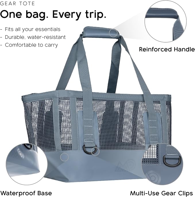 MISSION Boat Gear CASSI Heavy-Duty Outdoor Tote and Waterproof Marine-Grade Mesh Boat Bags