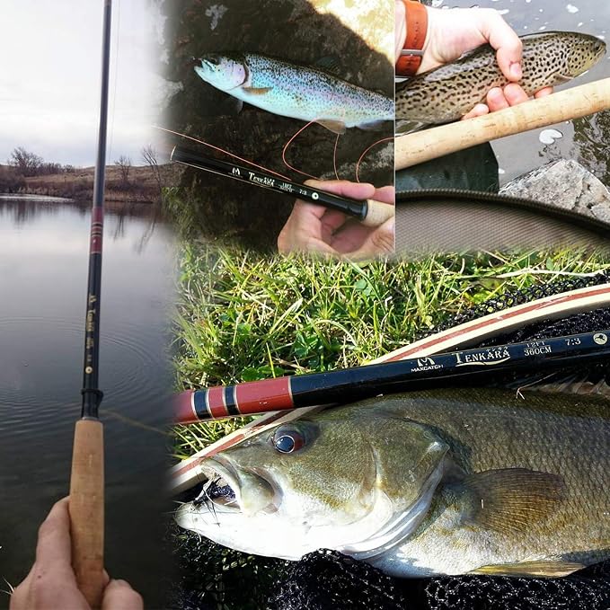 Maxcatch Tenkara Fly Fishing Rod and Combo 7:3 Action, 9/10/11/12/13ft/Triple Zoom 8'10''/9'9''/10'6'',10'8''/11'10''/12'9''