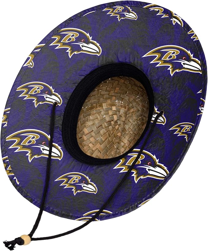 FOCO Men's NCAA College Team Logo Floral Straw Sun Hat