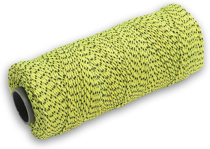 MARSHALLTOWN Masonry Line, Bonded Nylon, Yellow and Black, 500 Foot, #18 Line Size, Masons and Archaeology String Line, Assembled in USA, Mason Line, Braided Line, Masonry Tools, ML613