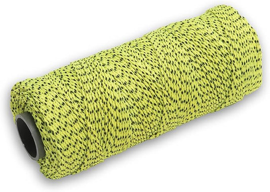 MARSHALLTOWN Masonry Line, Bonded Nylon, Yellow and Black, 500 Foot, #18 Line Size, Masons and Archaeology String Line, Assembled in USA, Mason Line, Braided Line, Masonry Tools, ML613