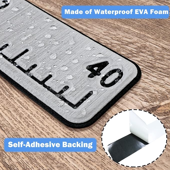 Fish Ruler for Boat 40in EVA Foam Fish Measuring Ruler with Self-Adhesive Backing for Fishing Kayaks Accessories, Waterproof Fish Measurement Sticker Tool for Fish Boat 40"