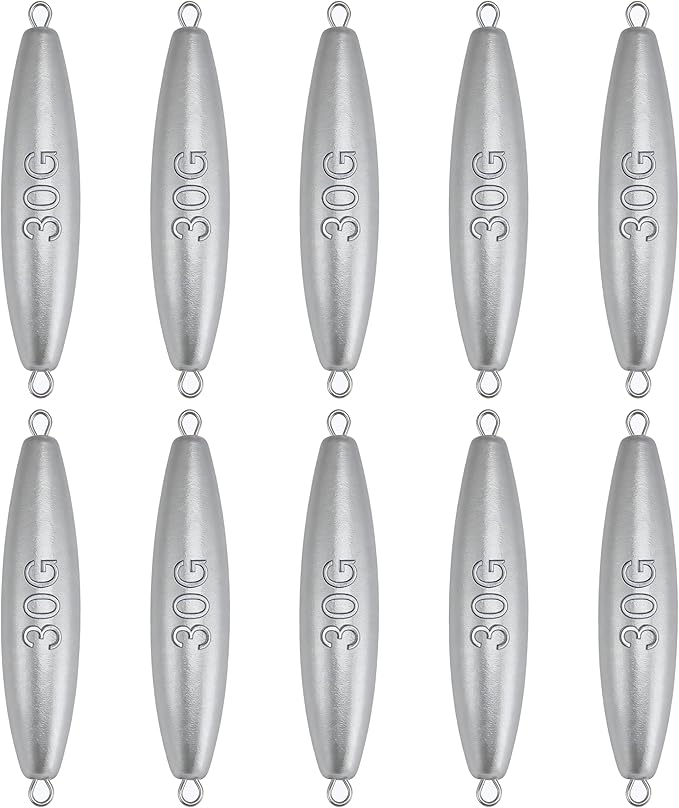 Trolling Weights Inline Fishing Weights Sinkers Double Ringed Weights for Saltwater Freshwater Fishing Get Lures Deeper 1oz to 5oz
