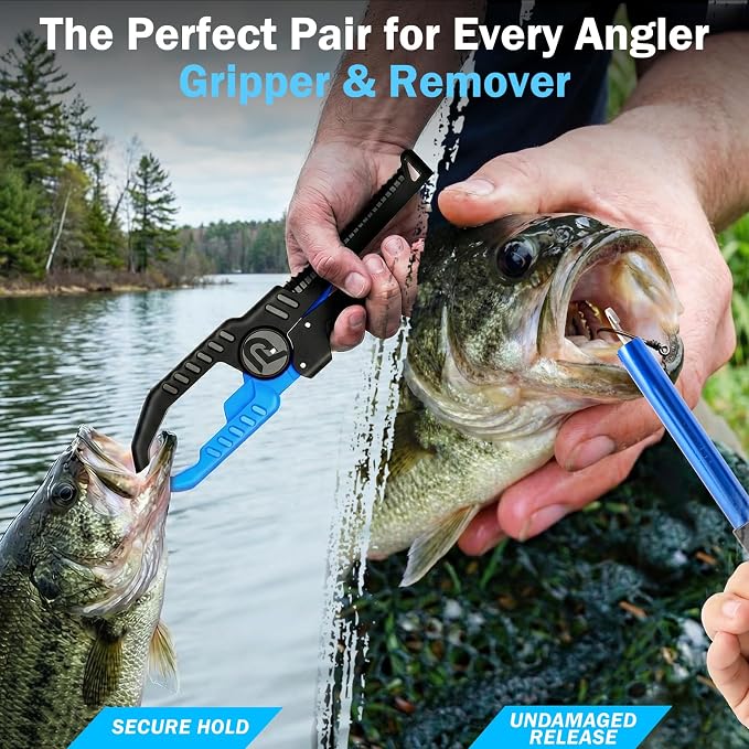 PLUSINNO Fishing Gear, Fishing Backpack with Fishing Rod, Tackle Box, Waterproof Tackle Backpack with Rod Holders,Lures, Tools, Pliers & Accessories, Fish Gifts for Men
