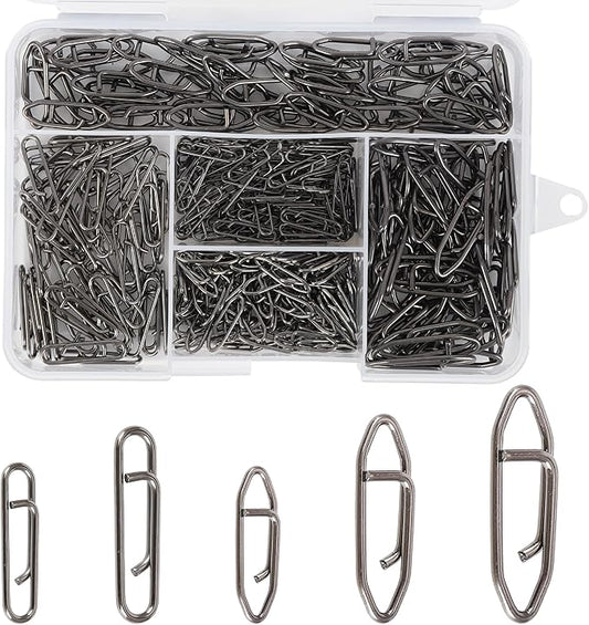 330pcs Speed Clips for Fishing Lures, Fishing Clips Quick Change Speed Clips for Freshwater Saltwater Crankbait Popper Lures Fast Link Snap Connector