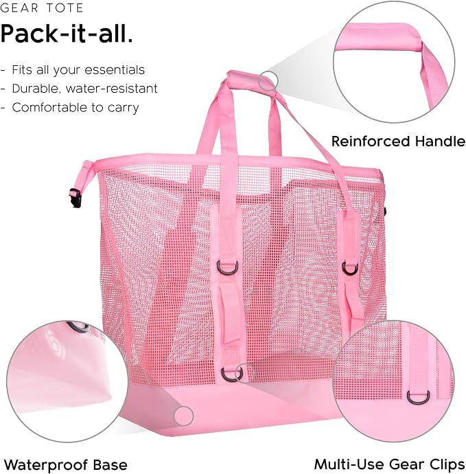 MISSION Boat Gear CASSI Heavy-Duty Outdoor Tote and Waterproof Marine-Grade Mesh Boat Bags