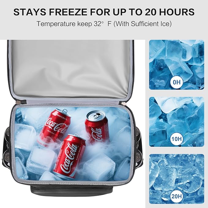 Hulongo Cooler Backpack, 30L Insulated Leakproof Soft Cooler Bag for 52 Cans, Lightweight Backpack for Beach, Picnic, Camping, Hiking, Fishing and Travel
