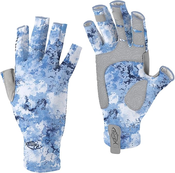 Palmyth UV Protection Fishing Fingerless Gloves UPF50+ Sun Gloves Men Women for Kayaking, Hiking, Paddling, Driving, Canoeing, Rowing