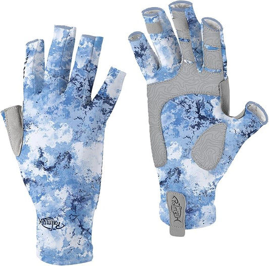 Palmyth UV Protection Fishing Fingerless Gloves UPF50+ Sun Gloves Men Women for Kayaking, Hiking, Paddling, Driving, Canoeing, Rowing