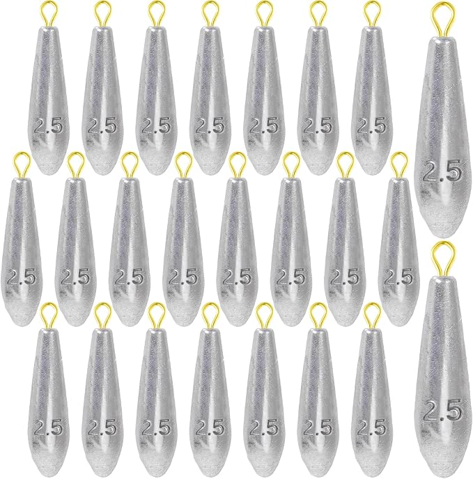 Landhoow Drop Shot Fishing Sinker Weights Kit Freshwater Catfishing Fishing Sinker Bass Casting Removable Line Saltwater Streamlined Snap Weight for Trolling Surf Tackle