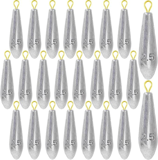 Landhoow Drop Shot Fishing Sinker Weights Kit Freshwater Catfishing Fishing Sinker Bass Casting Removable Line Saltwater Streamlined Snap Weight for Trolling Surf Tackle