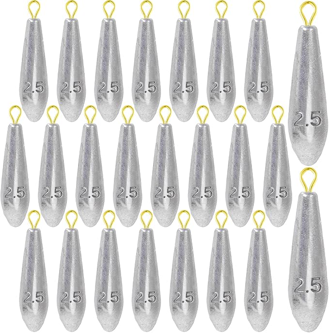 Landhoow Drop Shot Fishing Sinker Weights Kit Freshwater Catfishing Fishing Sinker Bass Casting Removable Line Saltwater Streamlined Snap Weight for Trolling Surf Tackle