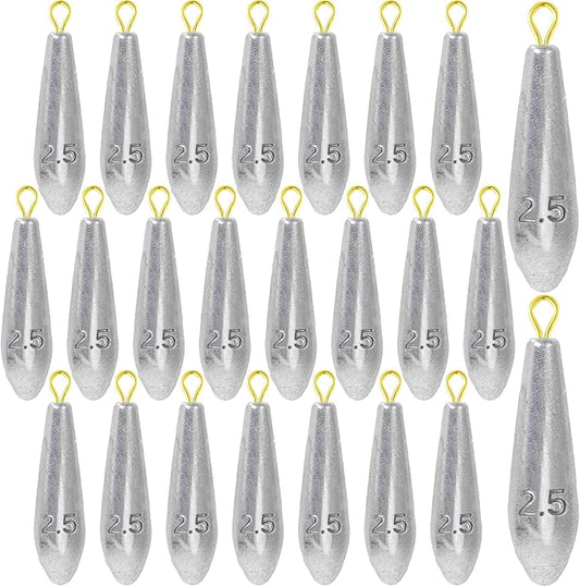 Landhoow Drop Shot Fishing Sinker Weights Kit Freshwater Catfishing Fishing Sinker Bass Casting Removable Line Saltwater Streamlined Snap Weight for Trolling Surf Tackle