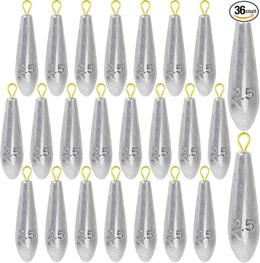 Landhoow Drop Shot Fishing Sinker Weights Kit Freshwater Catfishing Fishing Sinker Bass Casting Removable Line Saltwater Streamlined Snap Weight for Trolling Surf Tackle