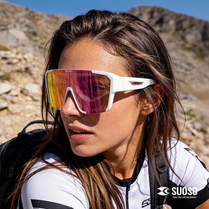 suoso Sports Polarized Fit Over Glasses: Men and Women UV400 Protection SunGlasses for Driving Fishing