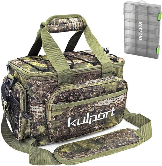 Fishing Tackle Bag with One 3600 Tackle Box for Freshwater Fishing or Saltwater Fishing Non-Slip Shoulder Strap & Suitable for 3700/3600/3500 Tackle Box