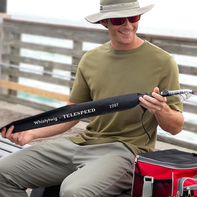 Whistytwig Carbon Fiber Telescopic Fishing Rod - Portable Collapsible Design for Travel and Adventure - Versatile Saltwater and Freshwater Fishing Pole