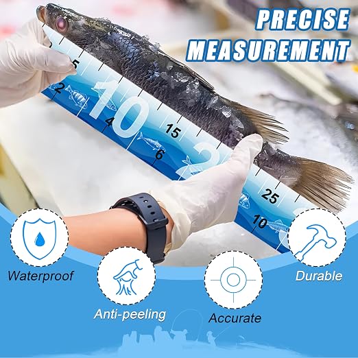 Fish Ruler Measuring Tape,2 Pack 36in/90cm Folding Fishing Ruler Roll Up Tape Measure Waterproof PVC Fish Measuring Tool for Boat Kayaks Coolers