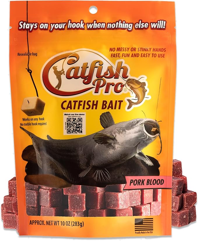 Catfish Pro Catfish Bait - 10oz Bag with 80pcs | Irresistible Scent for Catfish | Mess-Free, Stays On Your Hook When Nothing Else Will | Great for Rod, Reel, Trotline, Jugs & Yoyos Fishing