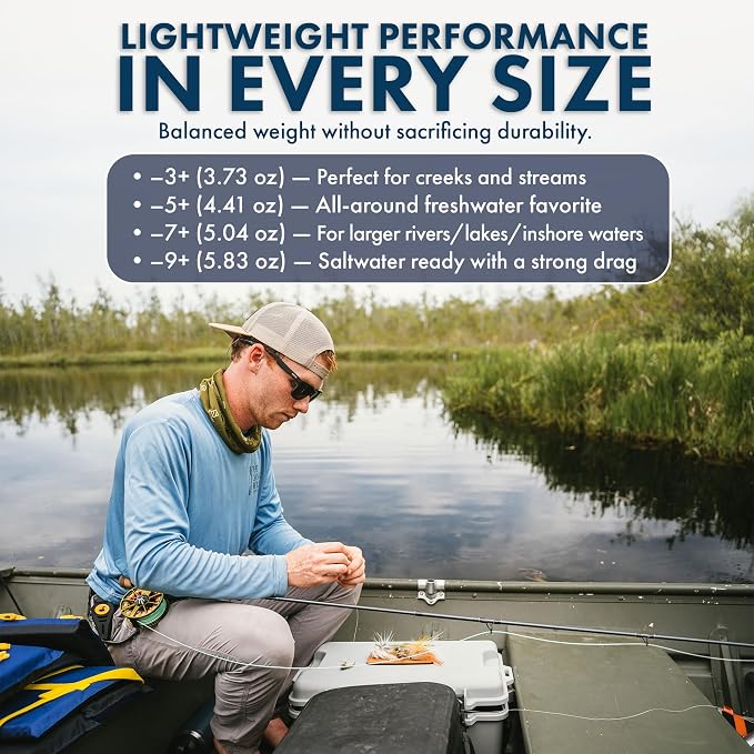 LAMSON | Guru S-Series -3+ Fly Fishing Reel | All-Water | Large Arbor, Fully CNC Machined/Anodized, Lightweight Durability