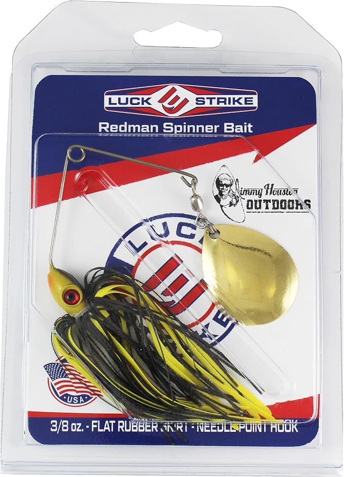 Luck E Strike Redman Spinner Bait by Jimmy Houston, 3/8 Ounce Colorado Spinnerbait