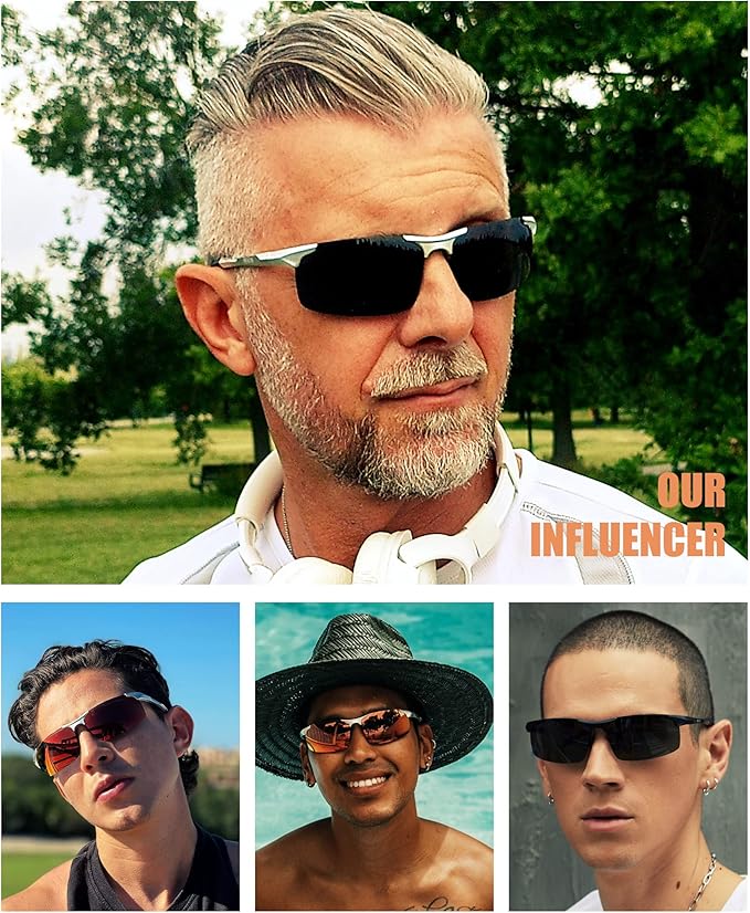 DUCO Mens Sports Polarized Sunglasses UV Protection Sunglasses for Men 8177s