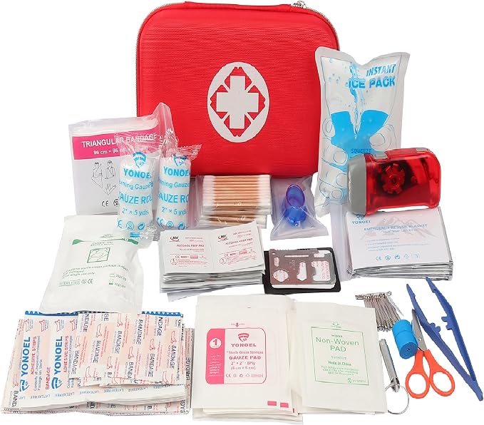 Galaxy 279 Pcs First Aid Kits for Survival Emergency Trauma Sport Medical Hunting Camping Hiking Outdoor IFAK EMT Bag (____279 Pcs Red First Aid Kits)