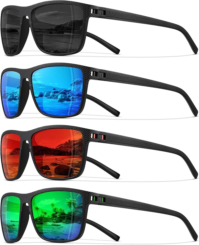 STORYCOAST Polarized Sunglasses for Men Women Classic Square Sports Fishing Running Golf Sun Glasses UV Protection