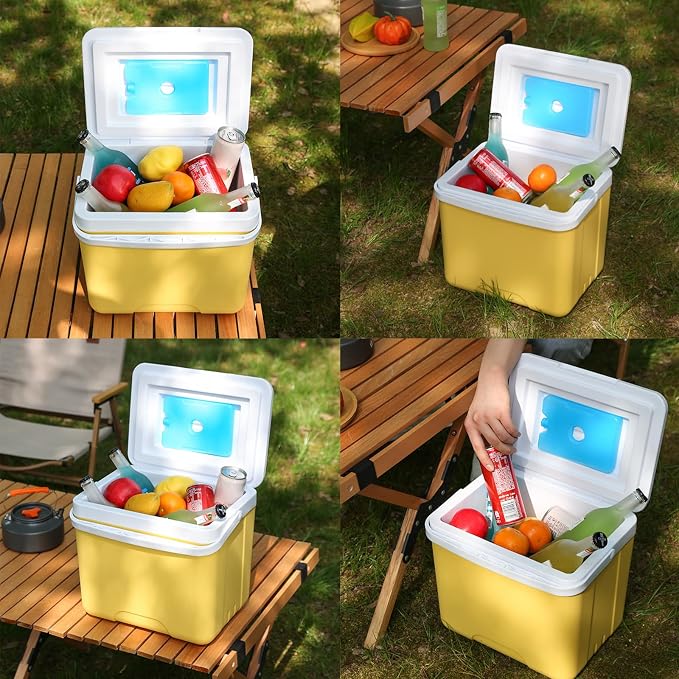 Outdoor Camping Coolers Ice Box Insulated Chest Beverages Food Thermal Incubator for Outdoor Picnics Fishing Box Beverages Food Thermal Incubator