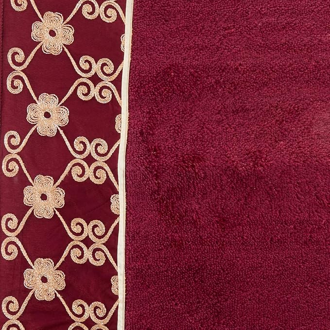 Zahari Home Elegant Rose Classic Bathroom Rug Modern Bath Rug Luxury Contemporary Decor Beautiful Shower Mat Unique Design Stylish Bathroom Runner Rug Bath Shower Tub Décor