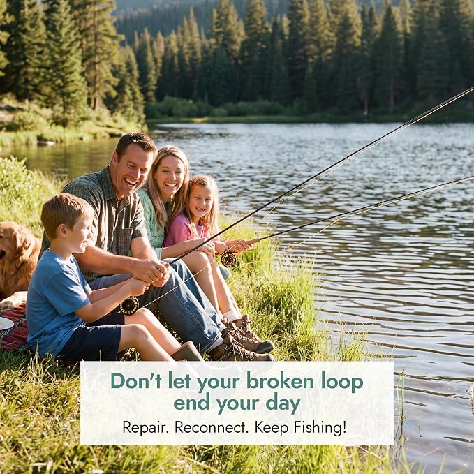 – ReLOOP Fly Line Loop Connector| Replace & Restore Damaged Fly Line Loops | Precision Lines Repair & Customization System | Smooth Casting Connection | 2-Piece Kit