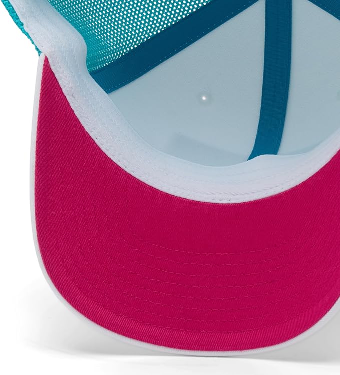 Columbia Unisex PFG Fish Flag Mesh Ball Cap, White/Guava Pink/Fish Flag, L/XL