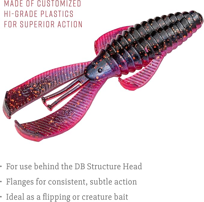 Strike King Rage Bug Fishing Lure, Soft Plastic Grub, Unique Design, Subtle Action