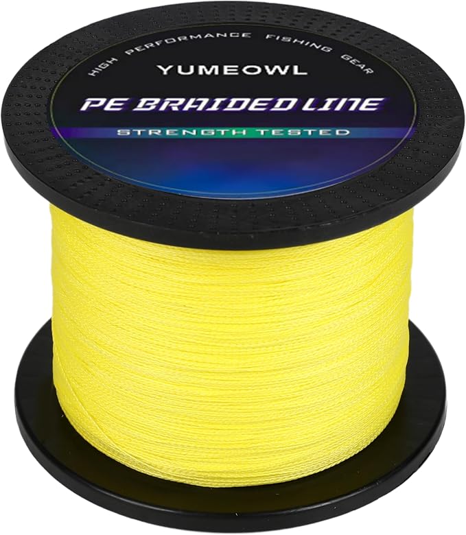 Thinner Braided Fishing Line, Ultra-Strong Abrasion Resistant Zero Stretch Braided Line, 4&8 Strand