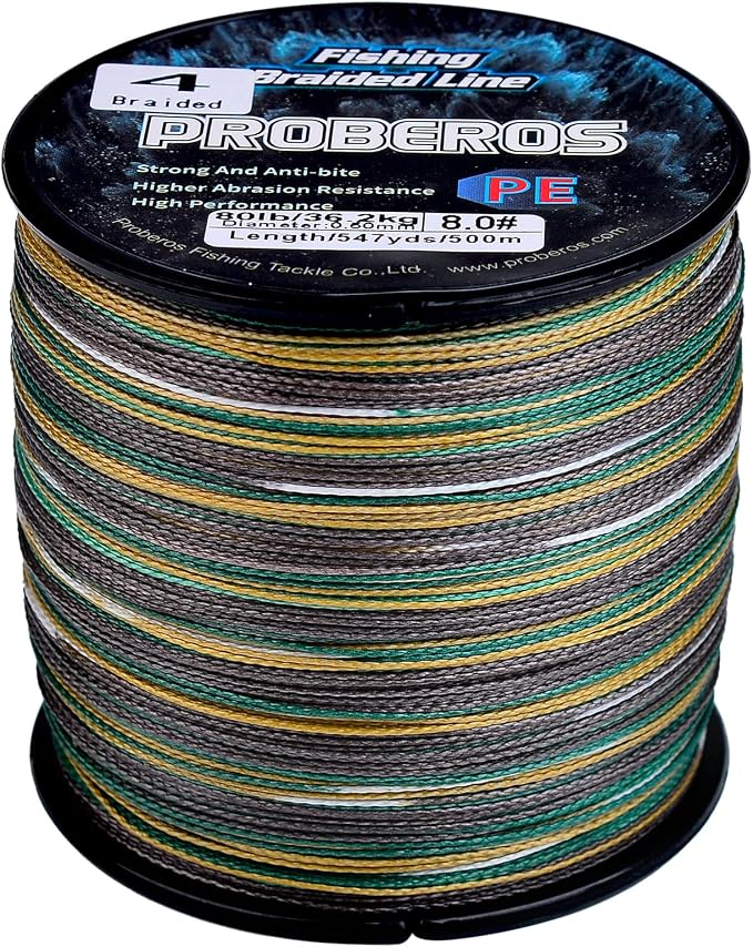 Braided Fishing Line, Abrasion Resistant Zero Stretch Braided Lines 4/8 Strands Super Strong Superline 6Lb -100Lb Test 109/328/547/1094/2187 Yards