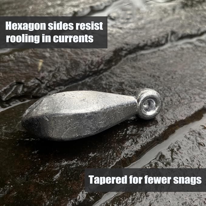 Fishing Weights Sinkers Bank Sinkers Bullet Weights for Surf Fishing Pier Bank Fishing Saltwater Fishing Gear 1oz to 8oz