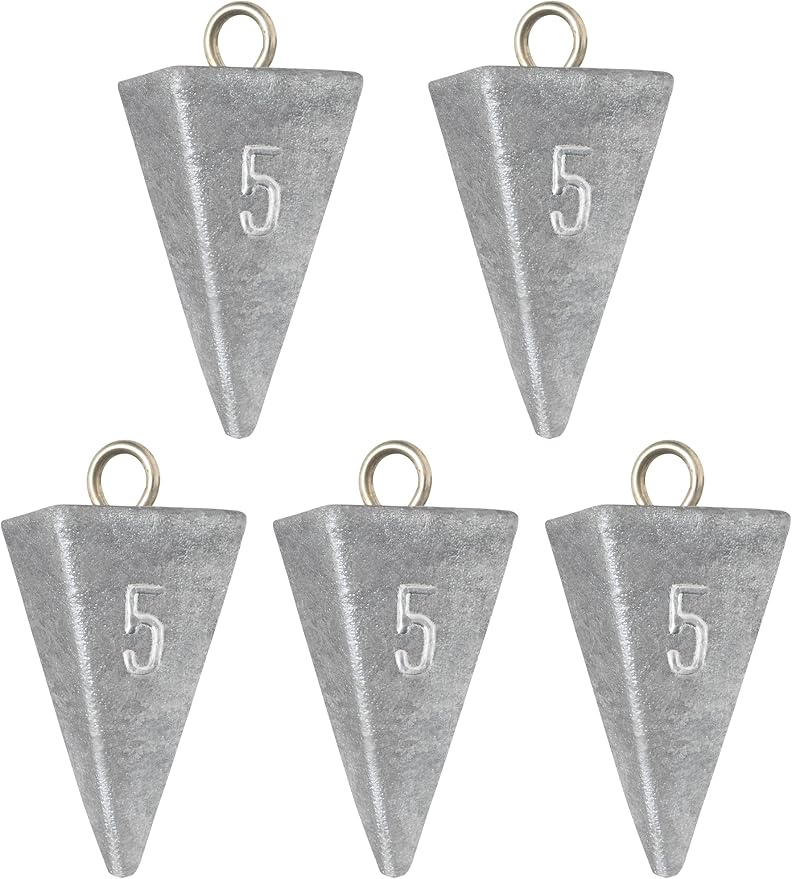 BLUEWING Pyramid Sinkers Lead Fishing Weights 1oz,2oz,3oz,5oz,8oz,10oz,12oz,16oz,32oz for Saltwater