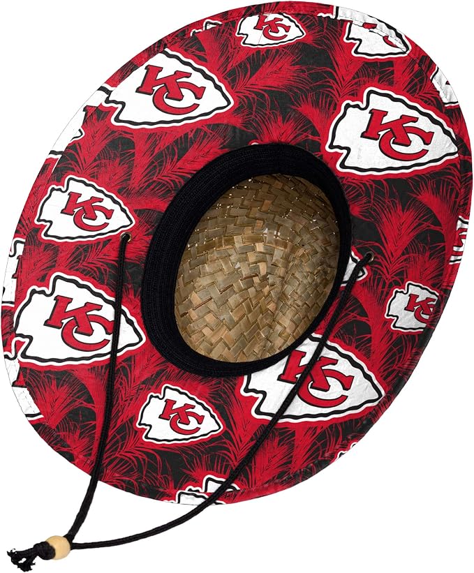 FOCO Men's NCAA College Team Logo Floral Straw Sun Hat