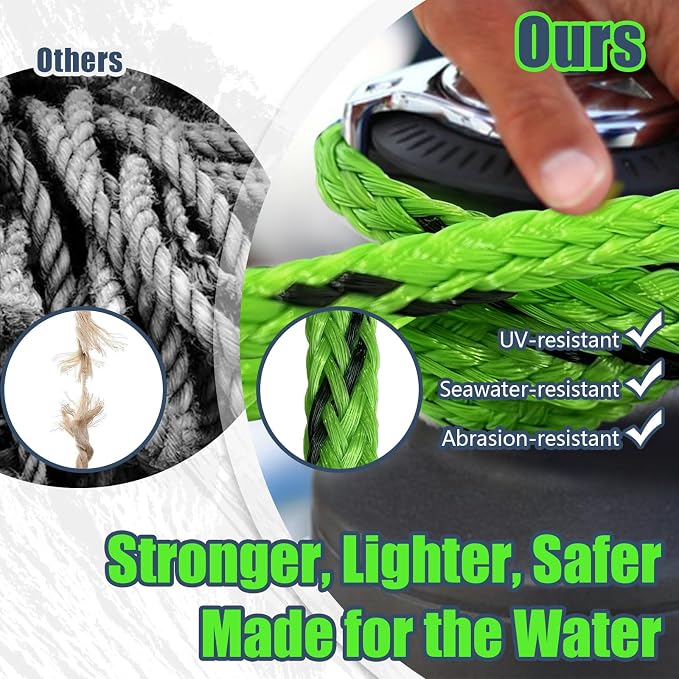 Boat Tow Rope 60ft 3-6K, Floating Ropes for Towable Tubes Accessories