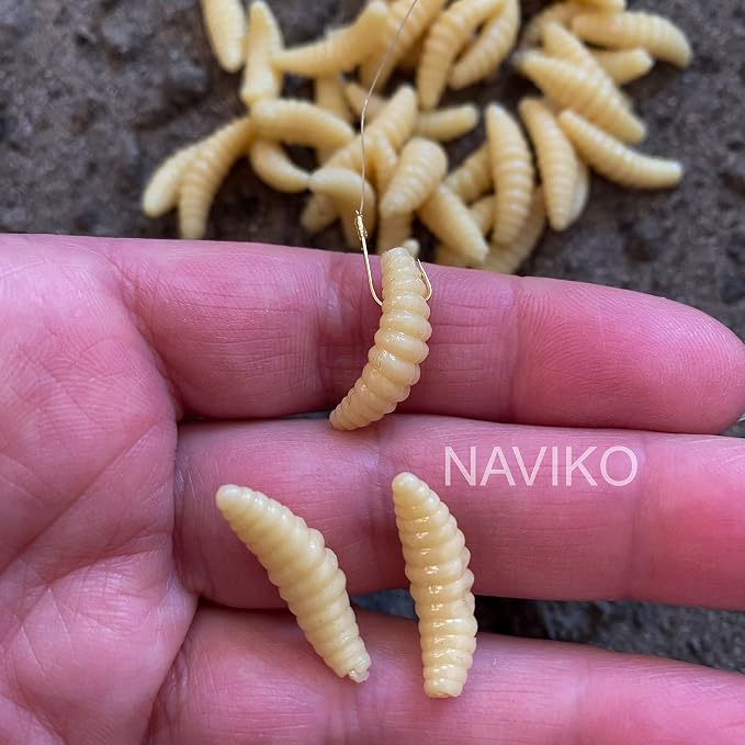 Fake Maggots Realistic Soft Fishing Lures - Worms & Bugs That Look Real 50pcs