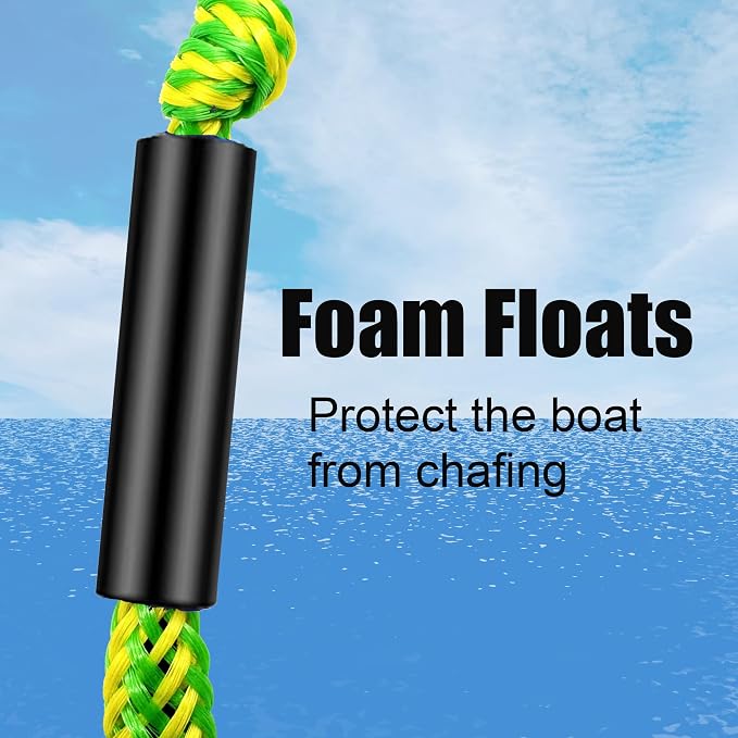 Bungee Dock Lines for Boat Shock Absorb Dock Tie Mooring Rope Boat Accessories 4-5.5 ft,4Pack (Green&Yellow)