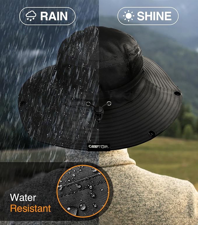 GearTOP Safari Hat for Men Sun Hats for Women UV Protection UPF 50+ Fishing, Gardening, Hiking Hat (22-23 1/2")