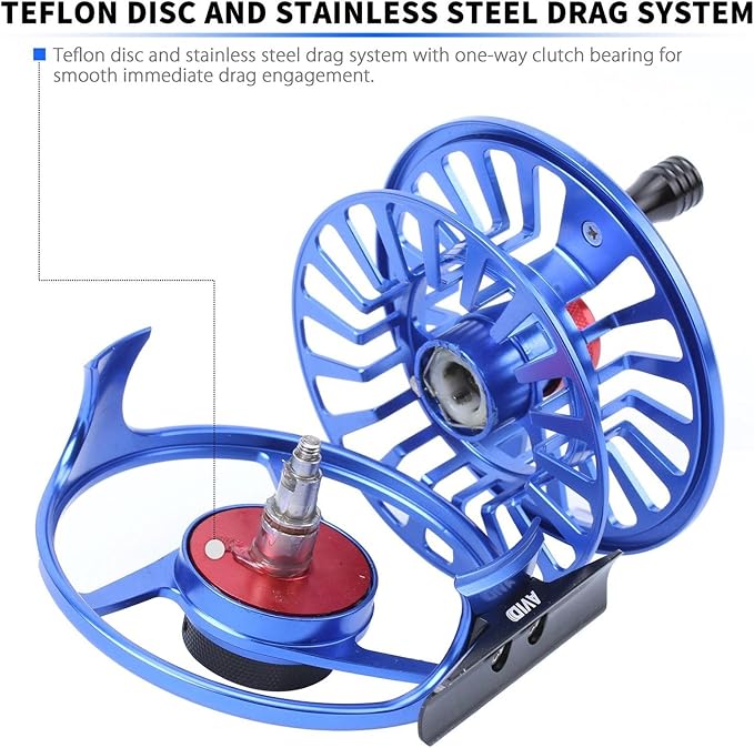 Maxcatch AVID Fly Fishing Reel with CNC-machined Aluminum Body - 1/3, 3/4, 5/6, 7/8, 9/10 Weights(Black, Green, Blue)