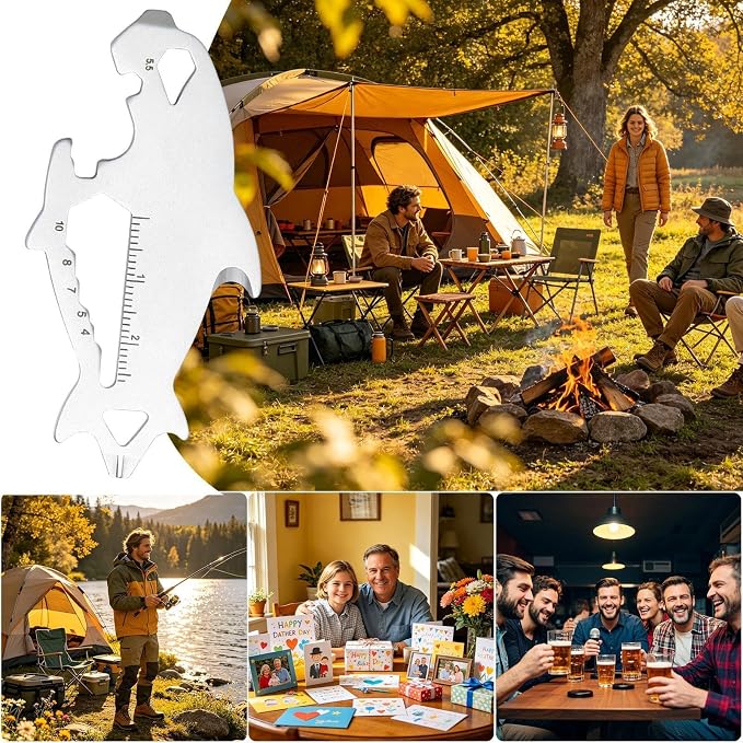 Keychain Tool - Multifunctional Pocket Multi Tool Keychain For Men | Heavy Duty Cool Gadgets For Indoor Outdoor Home Fishing Camping Hiking Climbing Women Men Dad
