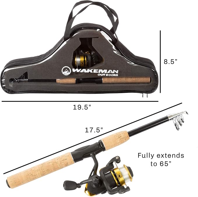 Wakeman Wakeman Telescopic Fishing Rod and Reel