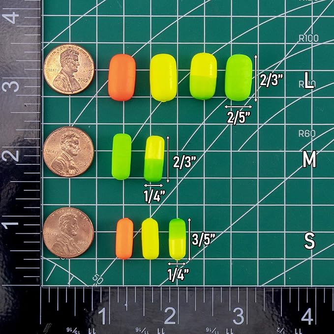 Dr.Fish 30 Pack Fishing Rig Floats Pompano Floats Walleye Rig Lure Making Accessories Surf Fishing Foam Snell Bobbers
